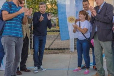 Zabaleta y Perczyk inauguraron el nuevo Playón Deportivo de la UNAHUR